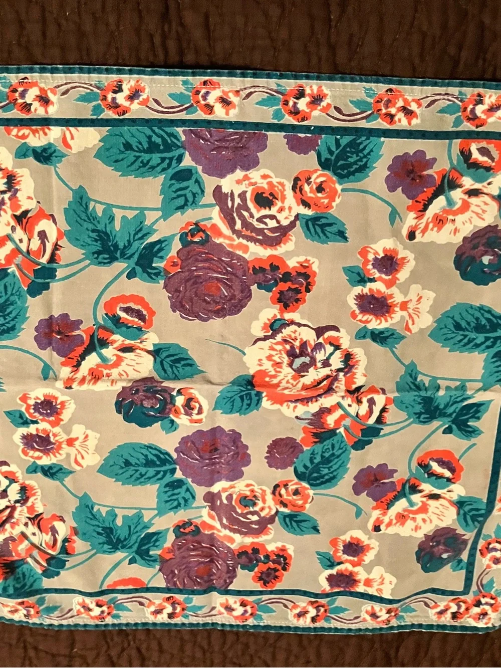 Set of Four Vintage Floral Napkins